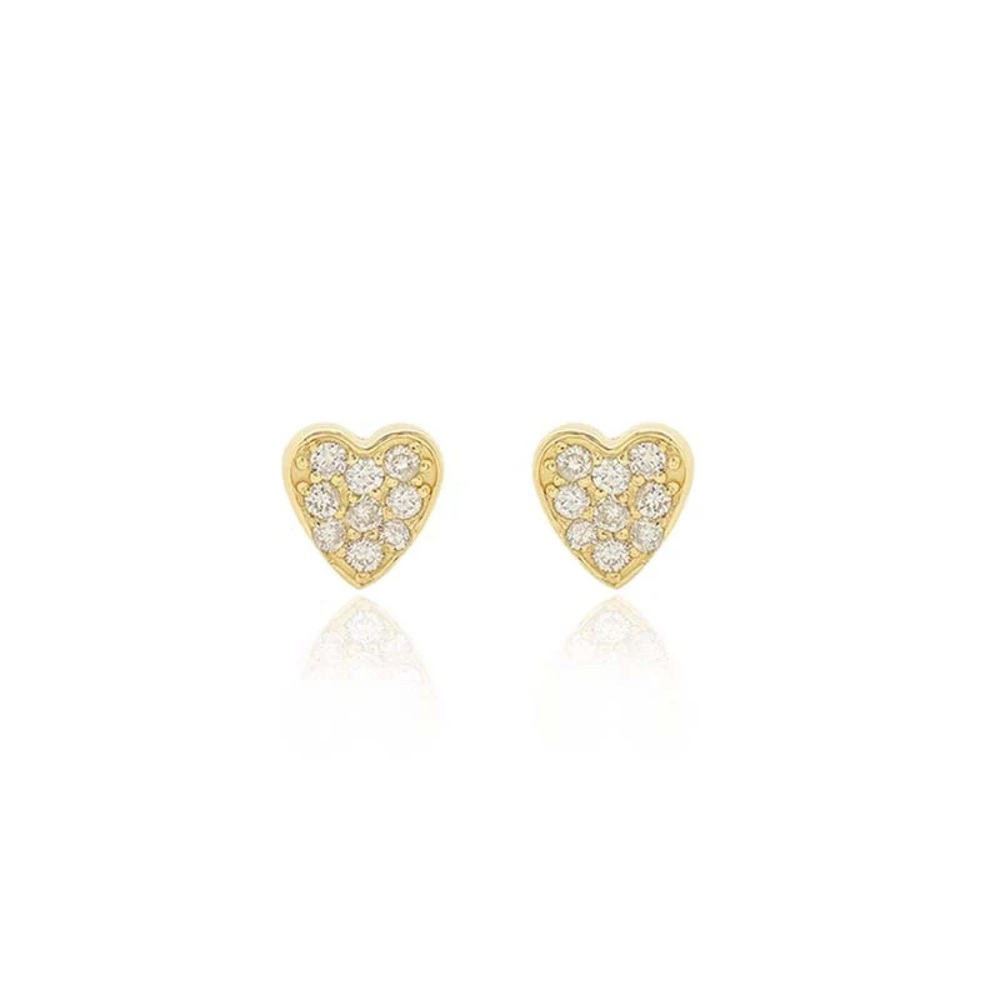 Jennifer Meyer Heart Stud Earrings